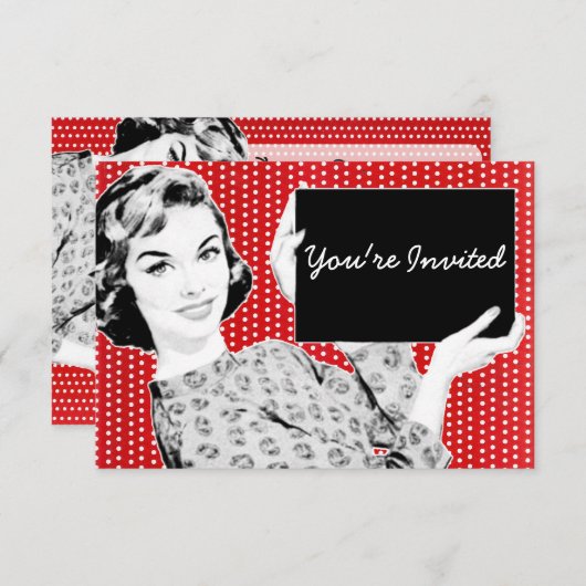 Vrouw van 1950 met gebarentaal kaart (Voorkant / Achterkant)