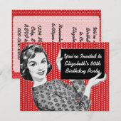 Vrouw van 1950 met gebarentaal op zondag kaart (Voorkant / Achterkant)