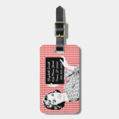 Vrouw van 1950 met gebarentaal V2 Bagagelabel (Voorkant verticaal)