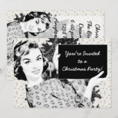 Vrouw van 1950 met kerstteken V2 Kaart (Voorkant / Achterkant)