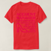 Vrouw van accountmanager1 t-shirt (Design voorkant)