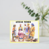 vrouw van afrika 2 , AFRIKAANSE VROUWEN Briefkaart (Staand voorkant)