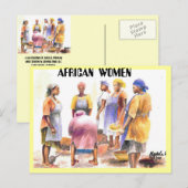 vrouw van afrika 2 , AFRIKAANSE VROUWEN Briefkaart (Voorkant / Achterkant)