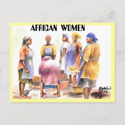 vrouw van afrika 2 , AFRIKAANSE VROUWEN Briefkaart (Voorkant)