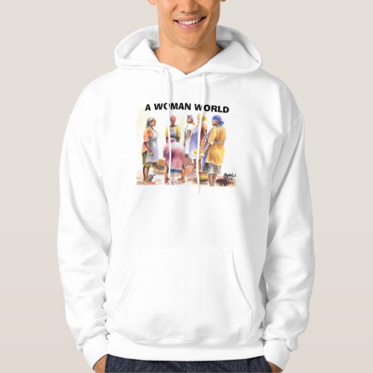 vrouw van afrikaans 2, VROUW WERELD Hoodie (Voorkant)