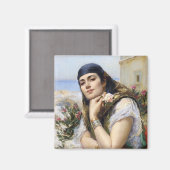 Vrouw van Algiers, Arthur Bridgman Magneet (Voorkant / Achterkant)