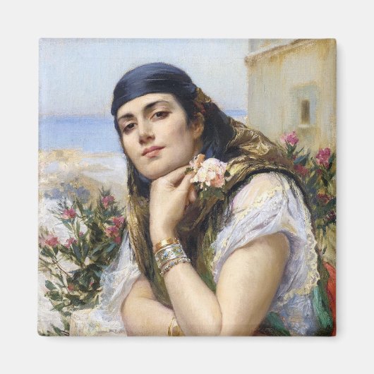 Vrouw van Algiers, Arthur Bridgman Magneet (Voorkant)