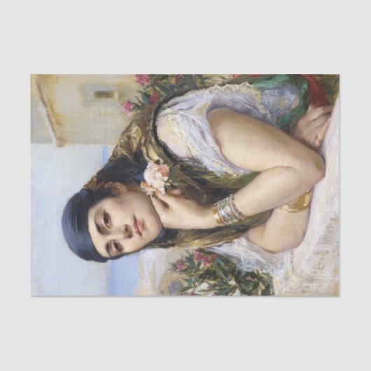 Vrouw van Algiers, Arthur Bridgman Tissuepapier (Voorkant)