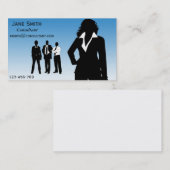 Vrouw van bedrijfsadviseur visitekaartje (Voorkant / Achterkant)