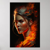 Vrouw van blusolie poster (Voorkant)