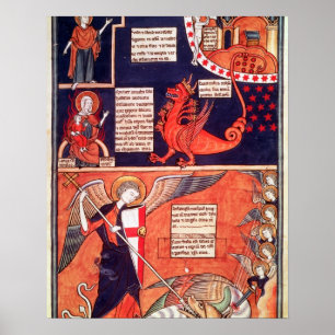 Vrouw van de Apocalyps aangevallen door de grot Poster