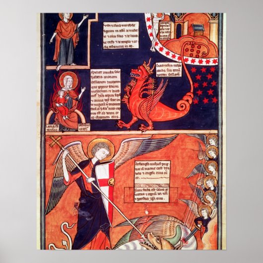 Vrouw van de Apocalyps aangevallen door de grot Poster (Voorkant)