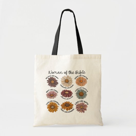 Vrouw van de Bijbel Boho Christelijk Tote Bag (Voorkant)
