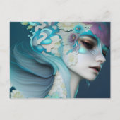 Vrouw van de bloemen briefkaart (Voorkant)