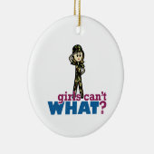 Vrouw van de luchtmacht keramisch ornament (Rechts)