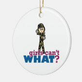 Vrouw van de luchtmacht keramisch ornament (Links)