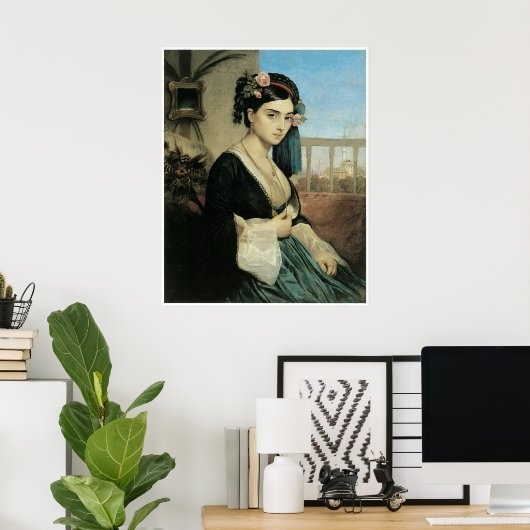 Vrouw van de Oriënt, 1840 Charles Gleyre Poster (Thuiskantoor)