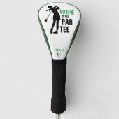Vrouw van de Par Tee Groen & Wit Golfheadcover (Voorkant)