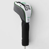 Vrouw van de Par Tee Groen & Wit Golfheadcover (Schuin)