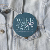 Vrouw van de partij - Custom Bachelorette Design Ronde Button 4,0 Cm (In situ)