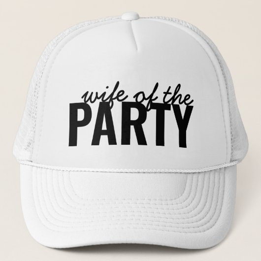 Vrouw van de Party Bruid Trucker Hoed Bachelorette Pet (Voorkant)