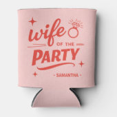 Vrouw van de Party Retro Bachelorette Blikjeskoeler (Voorkant)