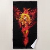 Vrouw van de Phoenix Strandlaken (Voorkant)