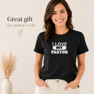 Vrouw van de predikant, ik hou van mijn christelij t-shirt