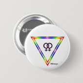 Vrouw van de regenboogdriehoek/Vrouw Ronde Button 5,7 Cm (Voorkant /achterkant)