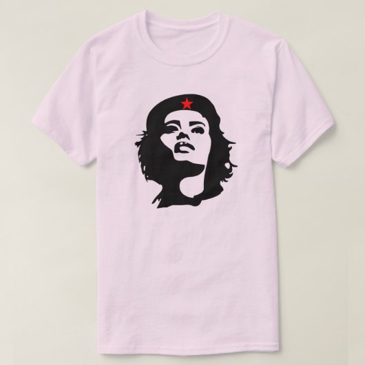 VROUW VAN DE REVOLUTIE EN RODE STAR T-SHIRT (Design voorkant)