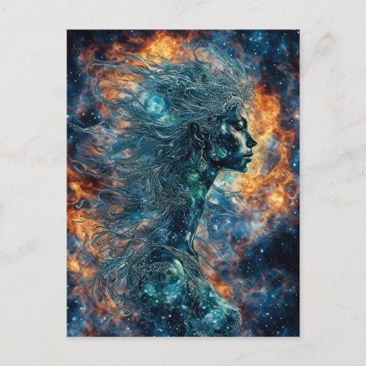 Vrouw van de Sterren Briefkaart (Voorkant)