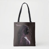 Vrouw van de sterren Paars & bruin Tote Bag (Voorkant)