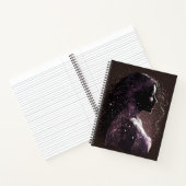 Vrouw van de sterren Paars en Bruine Grote Softcov Notitieboek (Binnen)