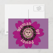 Vrouw van de stroomventilator briefkaart (Voorkant / Achterkant)