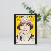 Vrouw van de Wereld Zweedse 1925 Film Briefkaart (Staand voorkant)