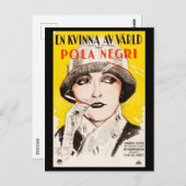 Vrouw van de Wereld Zweedse 1925 Film Briefkaart (Voorkant / Achterkant)