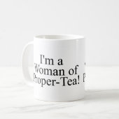 vrouw van echte thee wit koffiemok (Voorkant links)