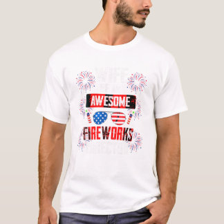 vrouw van een geweldig vuurwerk t-shirt
