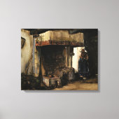 Vrouw van een Hearth door Vincent van Gogh Canvas Afdruk (Voorkant)