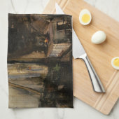 Vrouw van een Hearth door Vincent van Gogh Theedoek (Quarter Fold)