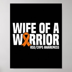 Vrouw van een krijger Oranje lint RSDCRPS bewustzi Poster