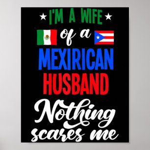 Vrouw van een Mexicaanse echtgenoot Puerto Ricaans Poster