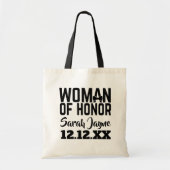 Vrouw van Eer Wedding Favoriete Canvas tas (Voorkant)