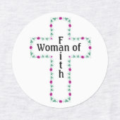Vrouw van geloof labels (Design 1)