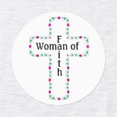 Vrouw van geloof labels (Design 2)