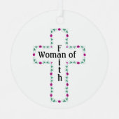 Vrouw van geloof metalen ornament (Voorkant)