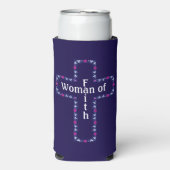 Vrouw van geloof seltzer blikjeskoeler (Seltzer Voorkant)