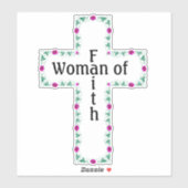Vrouw van geloof sticker (Vel)