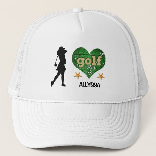 Vrouw van gepersonaliseerde Starfish Silhouette GO Trucker Pet (Voorkant)