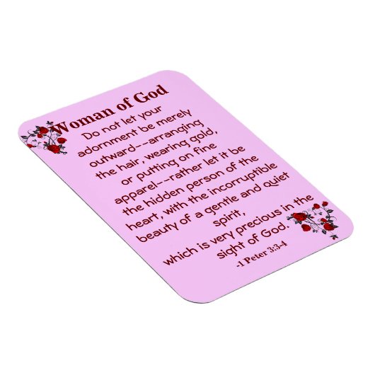 Vrouw van God Bijbelcitaat Magneet (Rechterzijde)